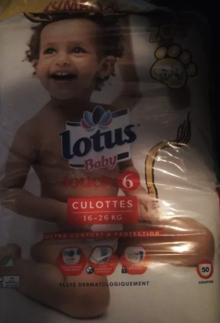 Couches culottes bébé taille 6 : 16 - 26kg douceur naturelle LOTUS BABY