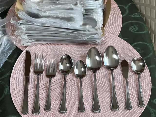 thumbnail image 2 of Oneida 1881 Rogers Beaded Edge Needlepoint Stainless Flatware – CHOICE Of Pieces, USA Made 2 of 4