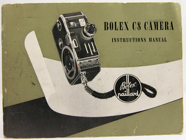 Vintage BOLEX C8 8mm Movie Camera INSTRUCTION MANUAL Nice!