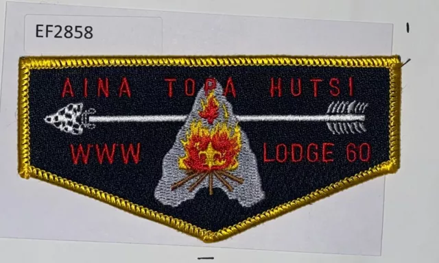 Boy Scout OA Flap Aina Topa Hutsi Lodge 60