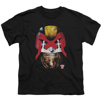 Judge Dredd Dredds Head Kids Youth T Shirt Licensed Comic Book IDW Tee Black