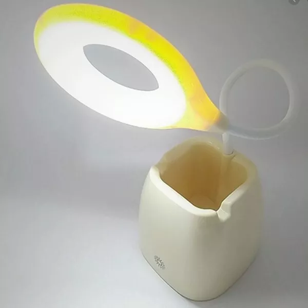 Lampada Da Tavolo Scrivania Con Portapenne 16 Led Collo Flessibile E Girevole 2