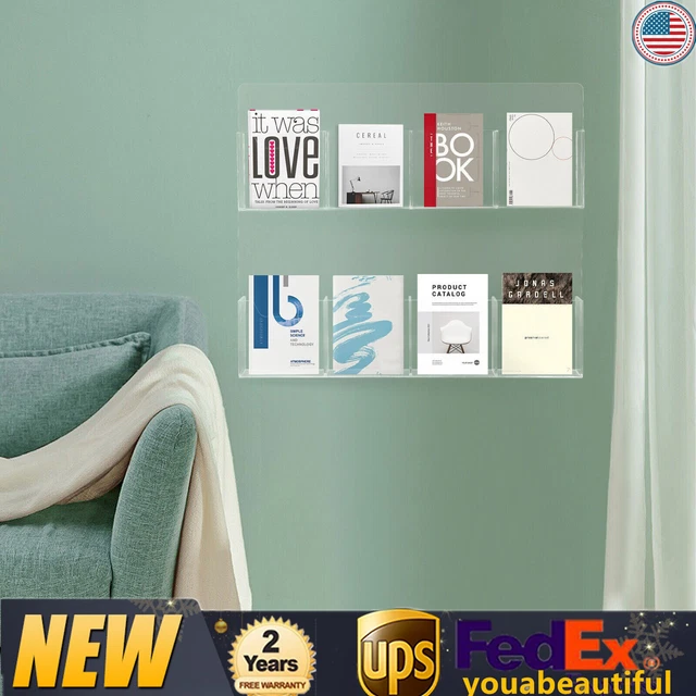 8 Slots Clear Acrylic Flyer Pamphlet Display stand Acrylic Business Card Holder
