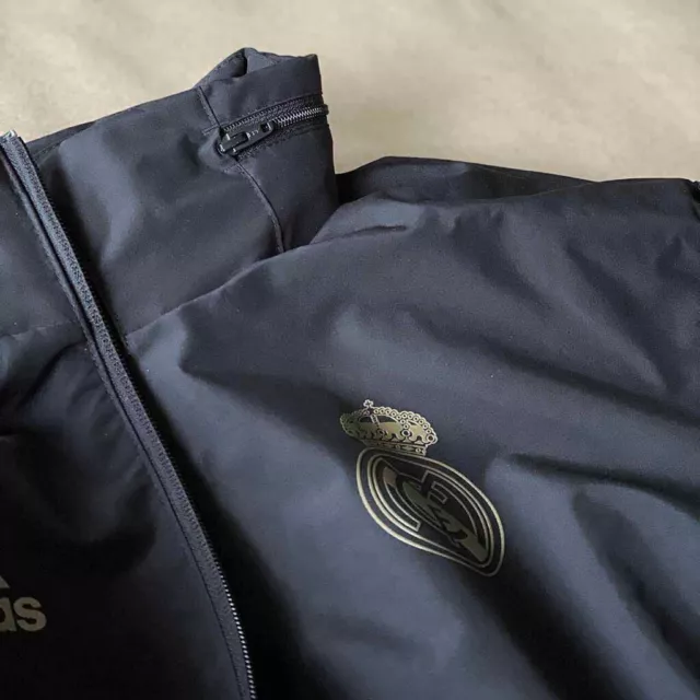 Adidas Fußball Allwetterjacke Real Madrid Black/Carbon fabrikneu Größe XS 2