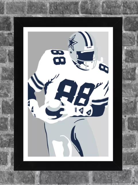 Dallas Cowboys Michael Irvin Portrait Sports Print Art 11x17