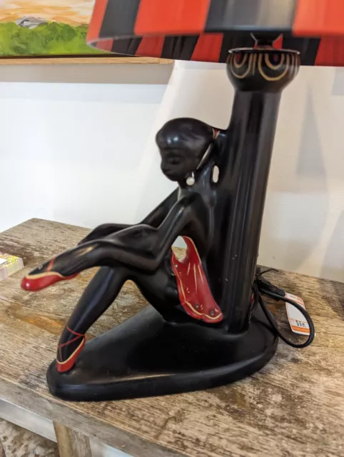 Original Australian Barsony Black Lady Lamp Figure FL36