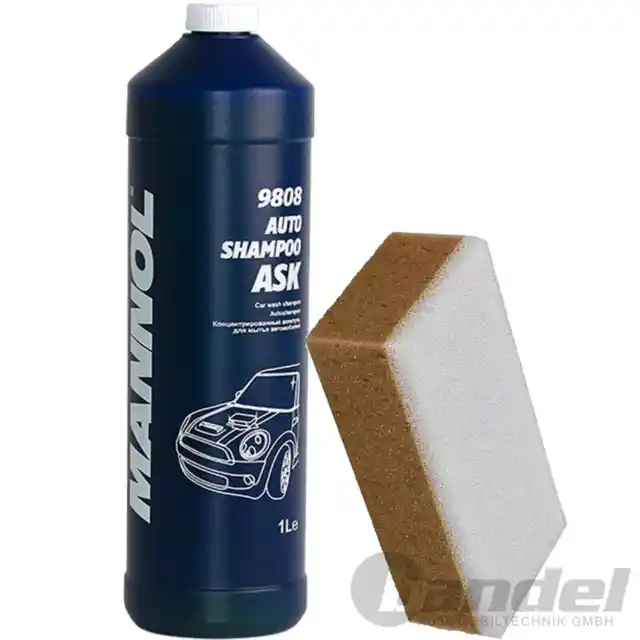 Mannol Autoshampoo+Schwamm Autowäsche Glanz Wäsche Glanzshampoo