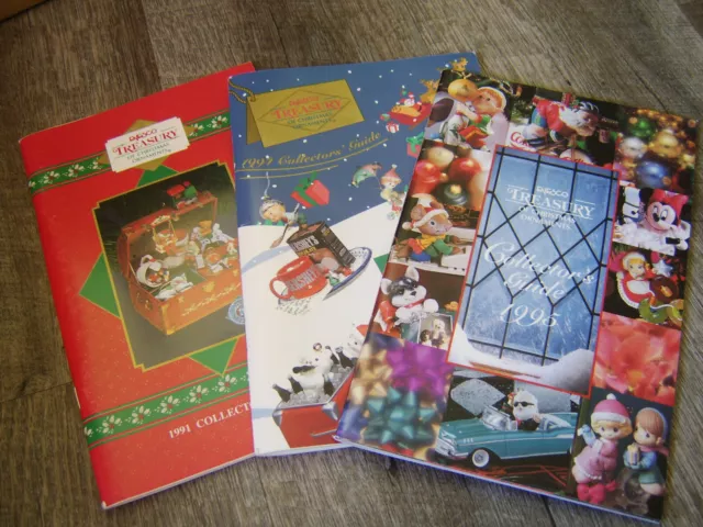 THREE Different ENESCO Treasury of Christmas Ornaments Catalogs 1991 1994 1995