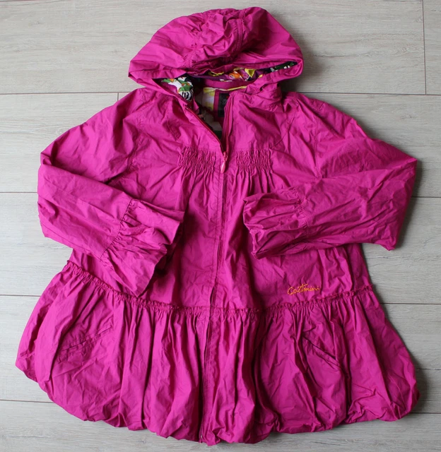 CATIMINI MANTEAU COUPE Vent Violet Fuchsia 12 Ans Fille 100% Coton EUR 9,99 - FR