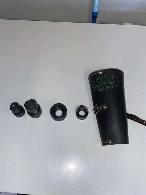 Greenlee 735 Knockout Conduit Punch Set W/ Leather Case