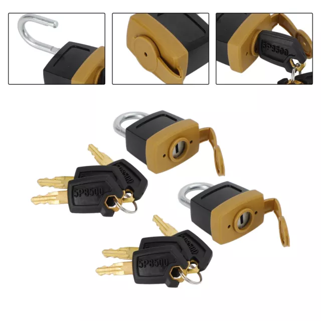 2 Set Lucchetto Lucchetto Con/6 Chiavi Per Caterpillar (CAT) 5P8500 246-2641 ZA