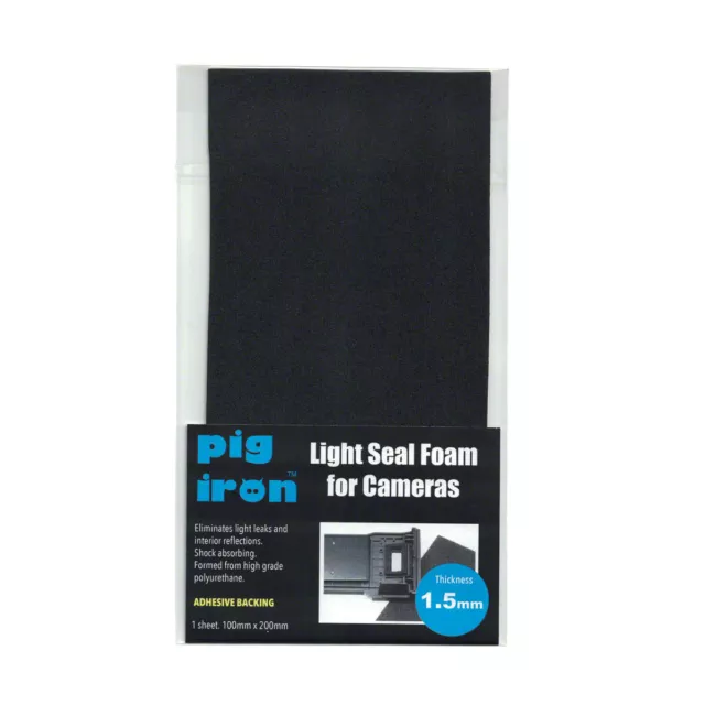 Pig Iron Camera Light Seal Foam Sheet. 1.5mm thick Self Adhesive Anti-reflective