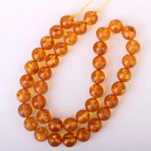 10mm Perles en Ambre Synthétique en Vrac Pour Décoration - 15,5 Pouces