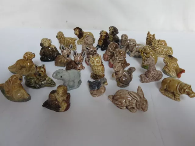 28 Wade Whimsies Job Lot Bundle Porcelain figures wild and domestic animals