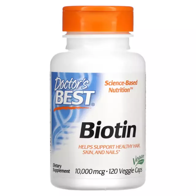 Doctor's Best - Biotin - 10,000 Mcg - 120 Veg Caps - Exp: Jan 2026