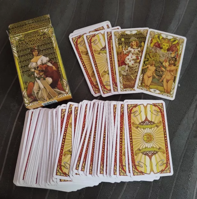 tarot esoterique  GOLDEN ART NOUVEAU TAROT  oracle cartomancie divinatoire