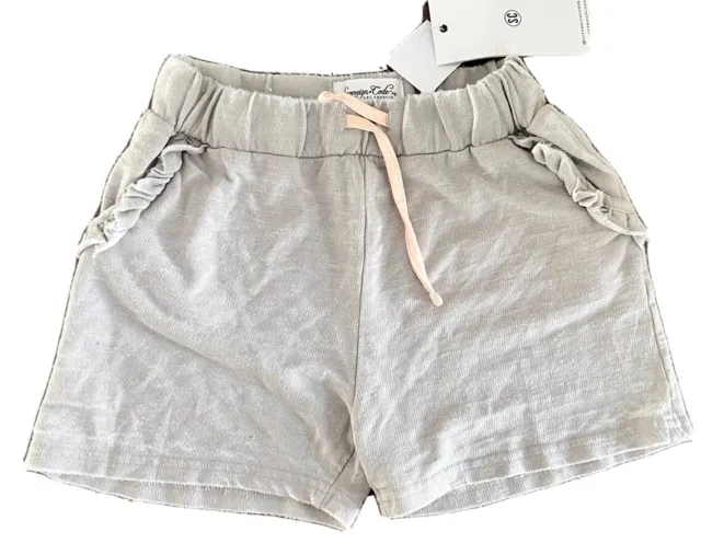 Soverign Code Los Angeles Opal Girls Grey Elastic Waist Shorts Size 8