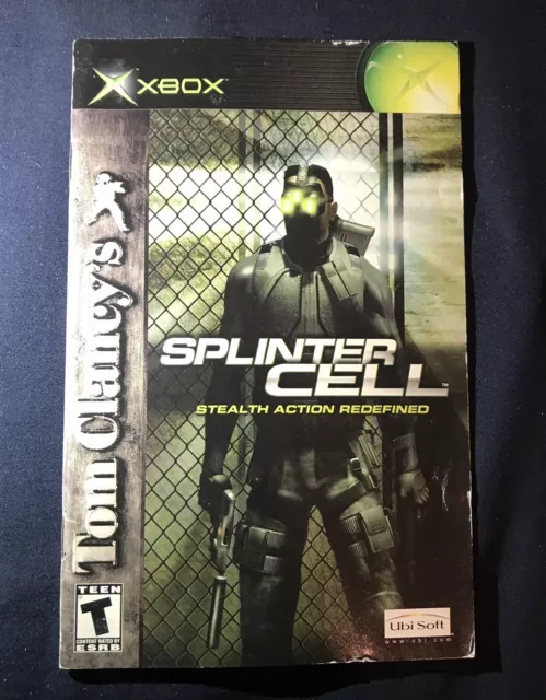 Tom Clancy's Splinter Cell Stealth Action (Microsoft Xbox, 2002) MANUAL ONLY