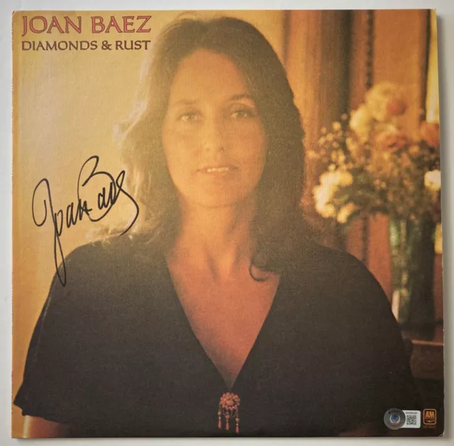 JOAN BAEZ signed LP  BECKETT BAS COA Proof autograph