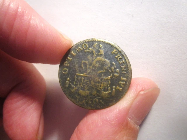 Jeton Louis XIV – Nuremberg – HOC SYDERE LILIA FLORENT – Laiton – XVIIe