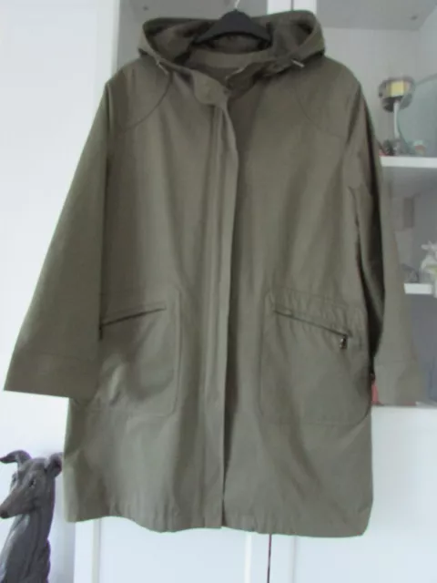 Marks & Spencer Khaki  Lightweight Parka Styled  Coat  ~ Size 18