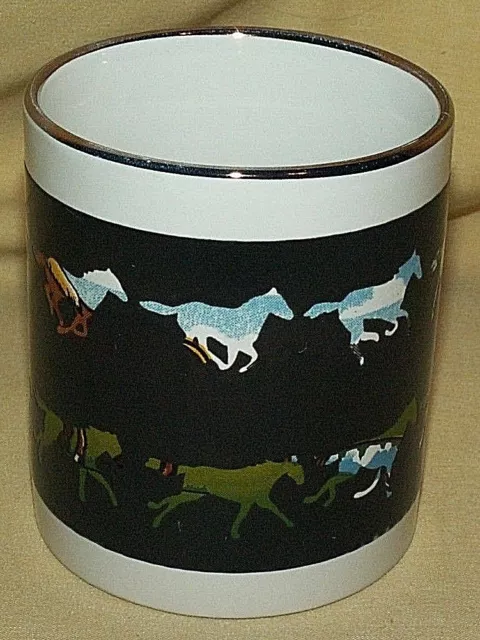 Horse Mug Wondermugs Wonder Cup Mare Colt Heat Activated Running Lake Mountains. 2