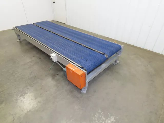 46"x 10' MatTop Intralox Plastic Chain Conveyor 20" Side x Side Belt 19FPM 18"H