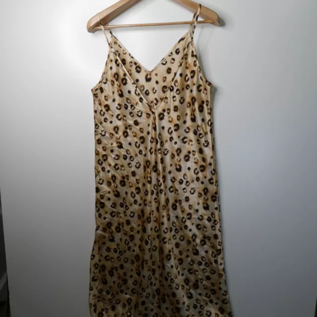 Valerie Stevens Slip Dress Womens Size Large V Neck Spaghetti Strap Long Maxi