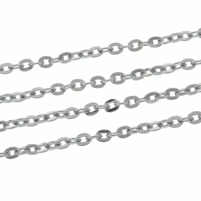 1M Cable Link Chain - Stainless Steel - Link Size 4.3mm x 3mm - H84398