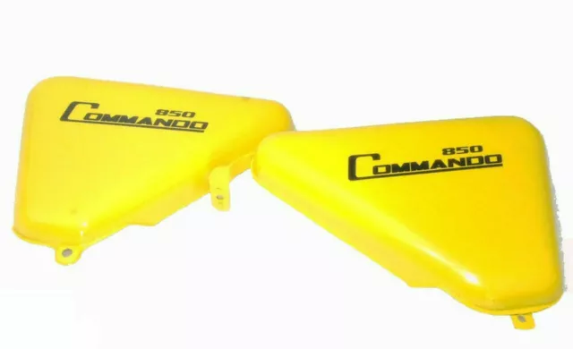 Norton Commando 850 Strumento Scatola Olio Tank Lato Pannello Acciaio Giallo