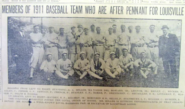 7 best 1911 display newspapers LOUISVILE KY Minor League baseball team COLONELS