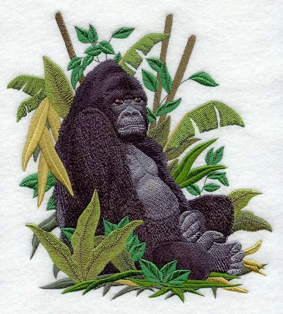 Embroidered Sweatshirt - Mountain Gorilla C8178 Sizes S - XXL