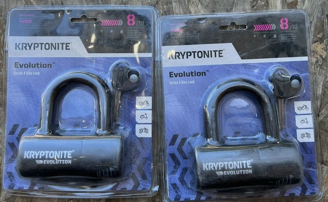 2pc KRYPTONITE EVOLUTION SERIES 4 DISC LOCK BLACK BLACK 999607