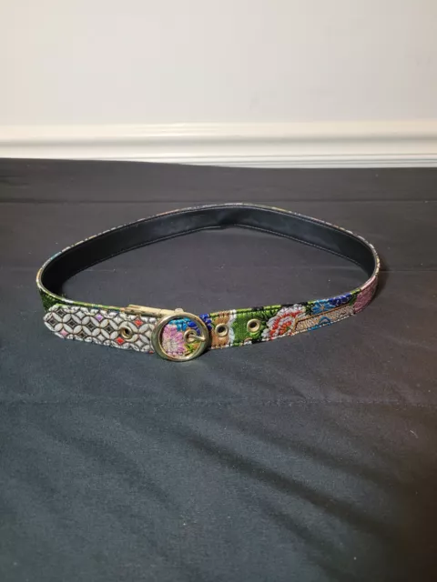 Steven Madden Belt Women Small Colorful Leather Metal Buckle Preowned