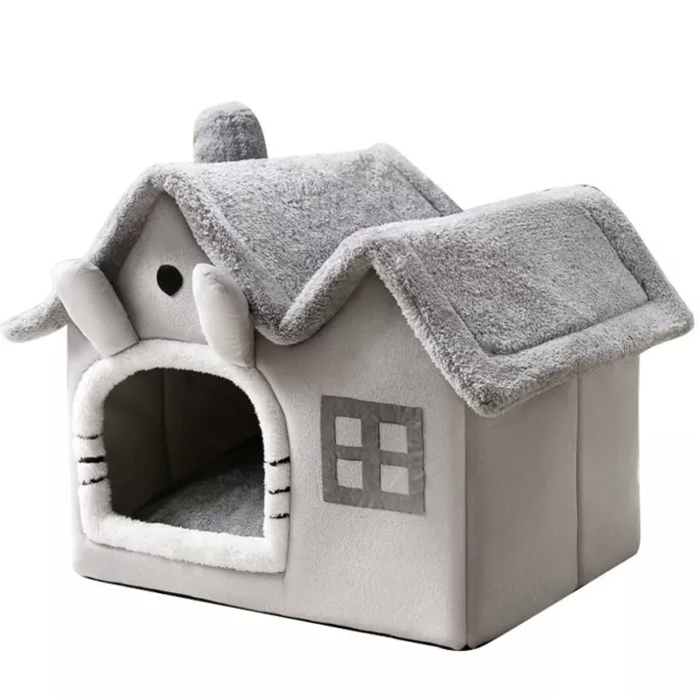 Dog Cat House Soft Bed Cave washable Cushion Pet Puppy Warm Cute detachable