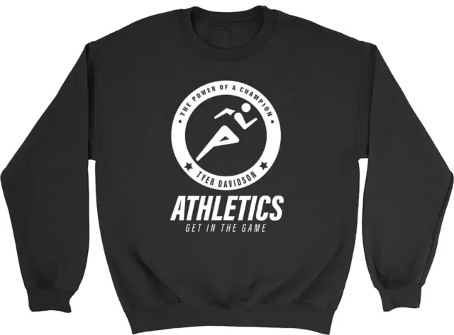 Personalised Power Of A Champion Athletics Sport Kid Jumper Sweatshirt Girl Gift