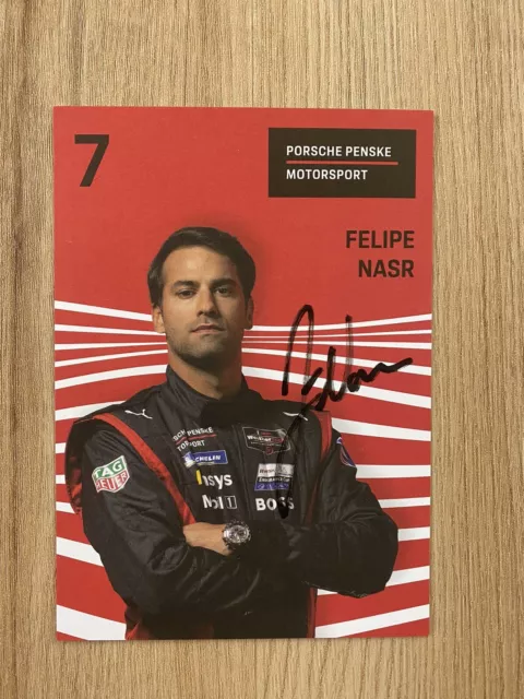 Felipe Nasr Porsche original handsigniert Autogrammkarte !!!