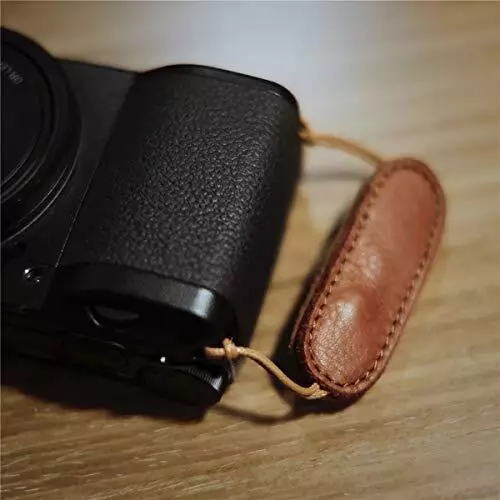 Cam-in Genuine Leather Camera Finger Strap Belt for Ricoh GRII GRIII GR2 GR3