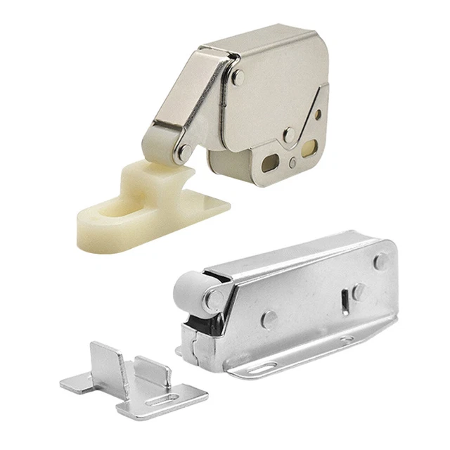 4 piezas cerradura de gancho trompa de elefante acero laminado en frío presiones Silver