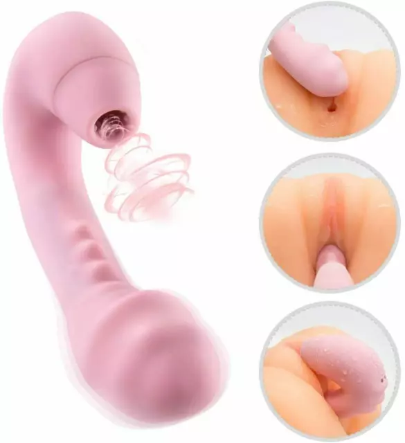 Multispeed-Vibrator-Dildo-Clit-Nipple-Sucking-Rotating-Women-Toys-Heating