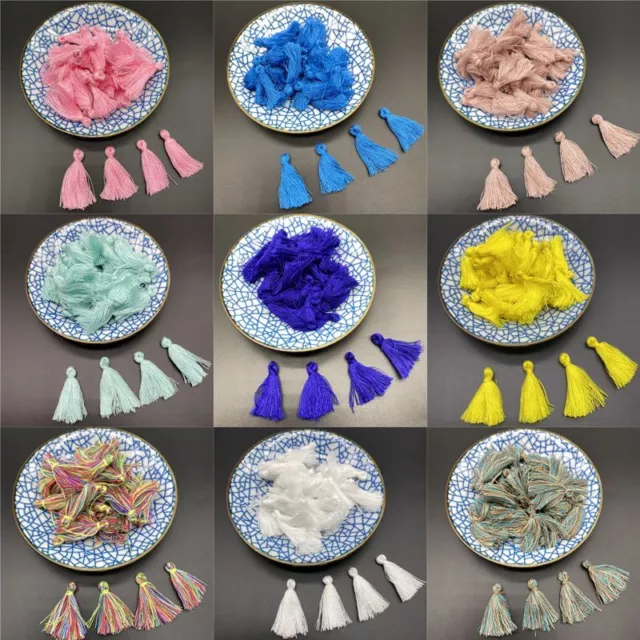 Cotton Fringe Trim Tassels Sewing Curtain Pendant Strap Tassel Crafts Diy 30pcs 8