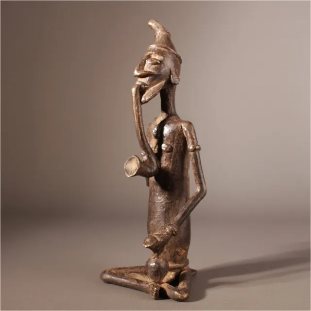 12768 Dogon Bronze Figure Mali Lost Form 760 Gramms