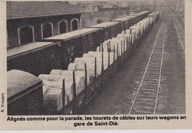 1980  --  Gare De Saint Die  Train De Cable En Gare   3F948