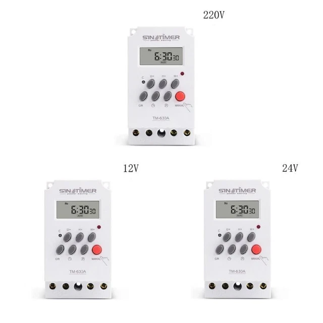 WEEKLY 7 DAY Programmable Digital Time Switch Timer Control Din Rail ...