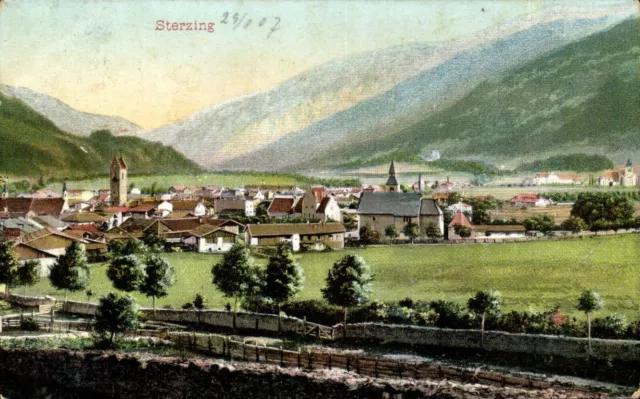 Postal del Tirol del Sur 1903 - vista de STERZING - VIPITENO