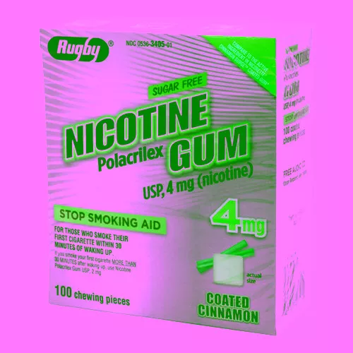 Nicotina Goma Revestido Canela 100 Chicles 4mg Por Rugby