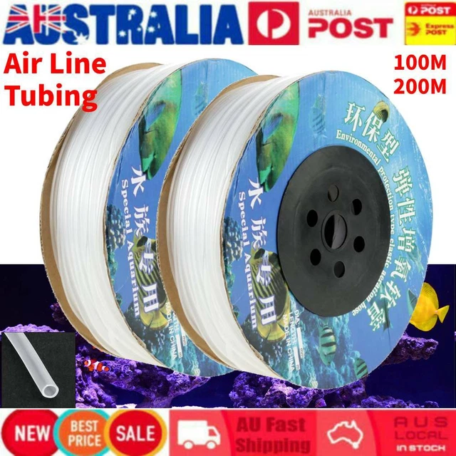 100M/200M PVC Tubing for Aquarium Fish Tank Tube Air Hose Air Line Air Pump AU