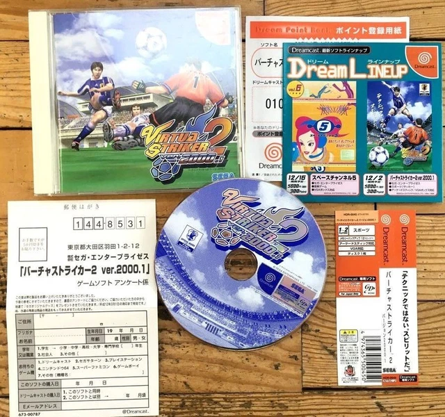 Virtua Striker 2 Ver 2000.1 Complet Boîte Notice Sega Dreamcast Ntsc Jap Cib Ovp