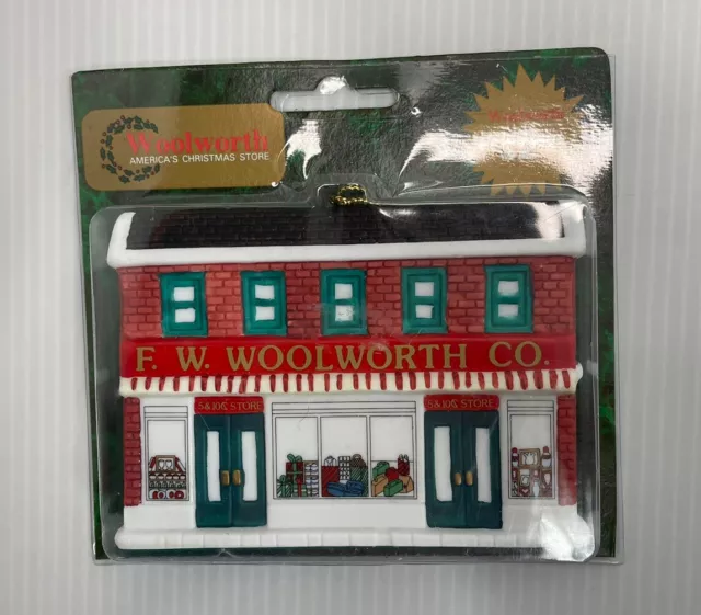 Vtg.  Woolworths Store Christmas Ornament Nostalgic Ceramic New Old Stock