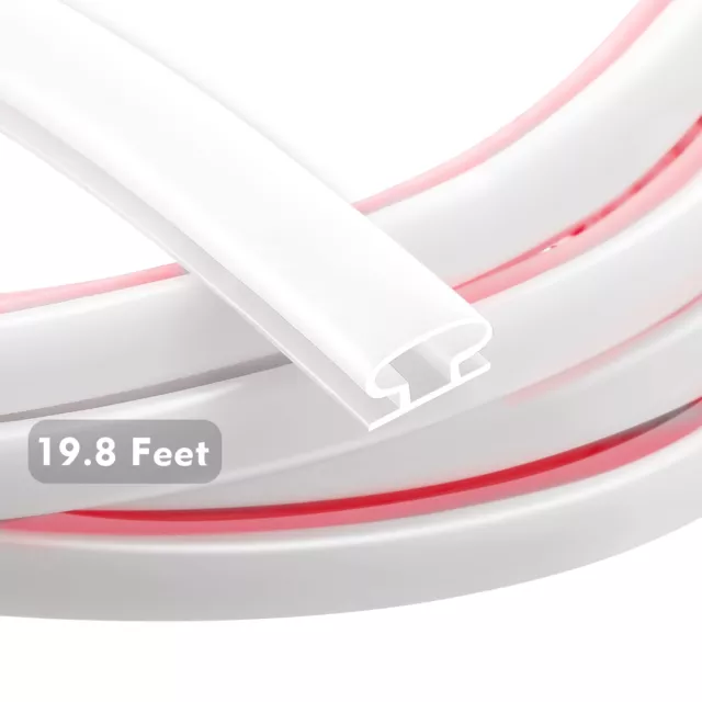 Weather Stripping 19.8 Feet Door Seal Strip Gap Rubber Self-Adhesive D-Shape